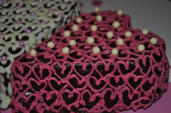 Gâteau en coeur de Saint Valentin