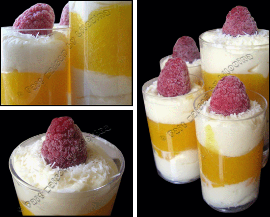 Verrines de compote et mousse mascarpone